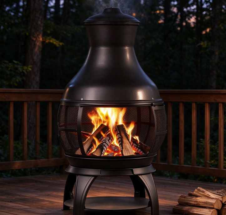 Gourd-Shaped Outdoor Wood-Burning Stove | 360° Fire-Viewing Mesh | Stable Stand | Camping Heater - Image 2