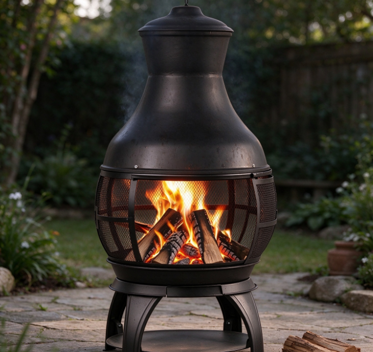 Gourd-Shaped Outdoor Wood-Burning Stove | 360° Fire-Viewing Mesh | Stable Stand | Camping Heater