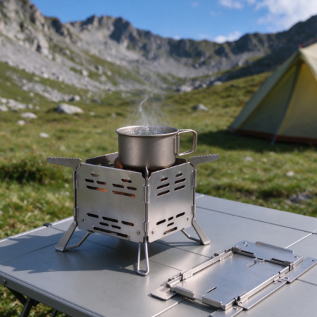 Foldable Portable Camping Wood Stove – Lightweight Wood-Burning Stove for Outdoor Hiking